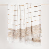 Throws - TC Albedo Throw - Ivory / Rust - R&R Furniture Gallery (Fountain Valley, CA)