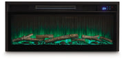 Entertainment Accessories - Fireplace Insert With Faux Birch Log Set - Black - R&R Furniture Gallery (Fountain Valley, CA)