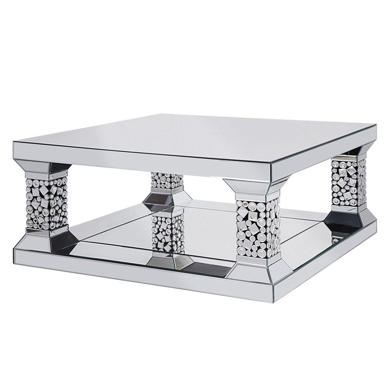 Kachina - Coffee Table - Mirrored & Faux Gems - R&R Furniture Gallery (Fountain Valley, CA)