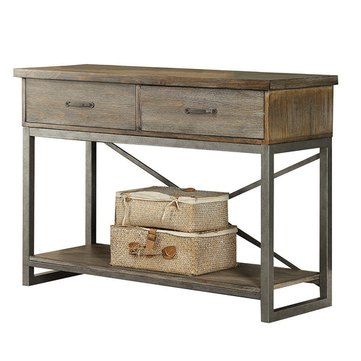 Lazarus - Server - Weathered Oak & Antique Silver - R&R Furniture Gallery (Fountain Valley, CA)