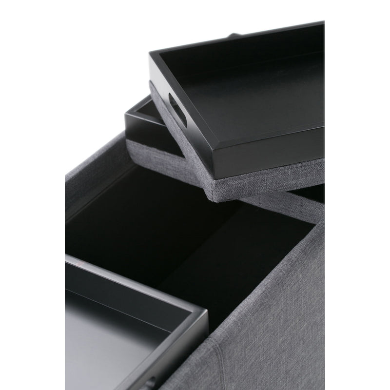 Avalon - Upholstered Storage Ottoman - R&R Furniture Gallery (Fountain Valley, CA)