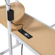 Loft Bed With Desk, Shelves, Power Outlet, LED Light And Wardrobe - R&R Furniture Gallery (Fountain Valley, CA)