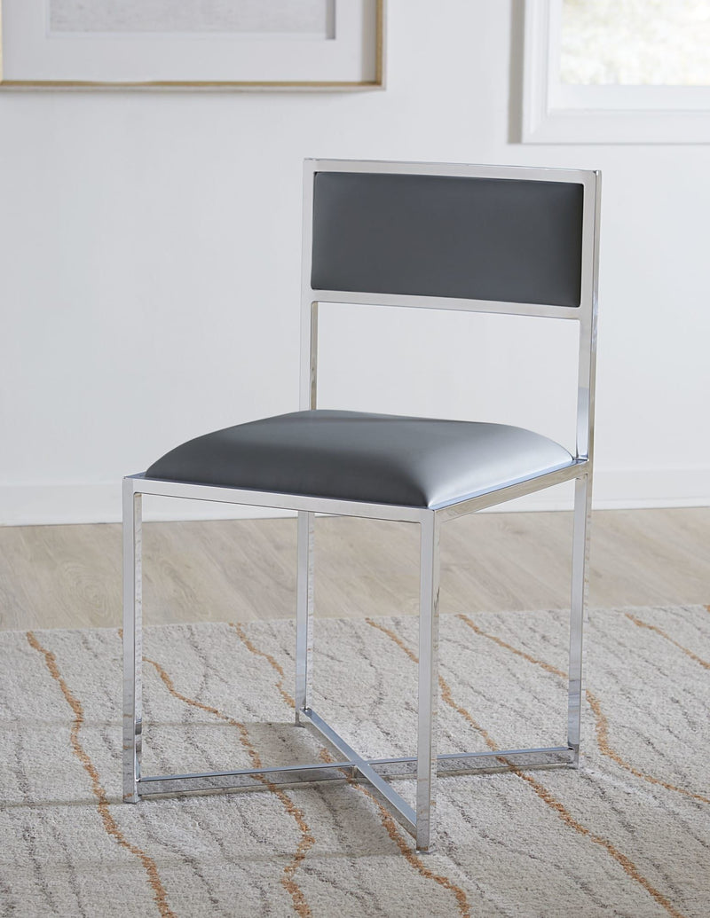 Amalfi X-Base Chair in Cobalt Leather