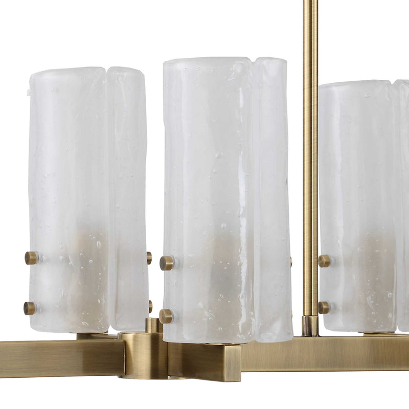 Mistie - 8 Light Linear Chandelier - Bronze