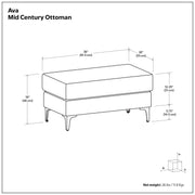 Ava - Versatile Mid Century Ottoman - R&R Furniture Gallery (Fountain Valley, CA)