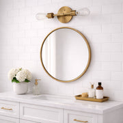 Reverie - Double Lights Bathroom Wall Sconce Over Mirror - Clear / Gold - R&R Furniture Gallery (Fountain Valley, CA)
