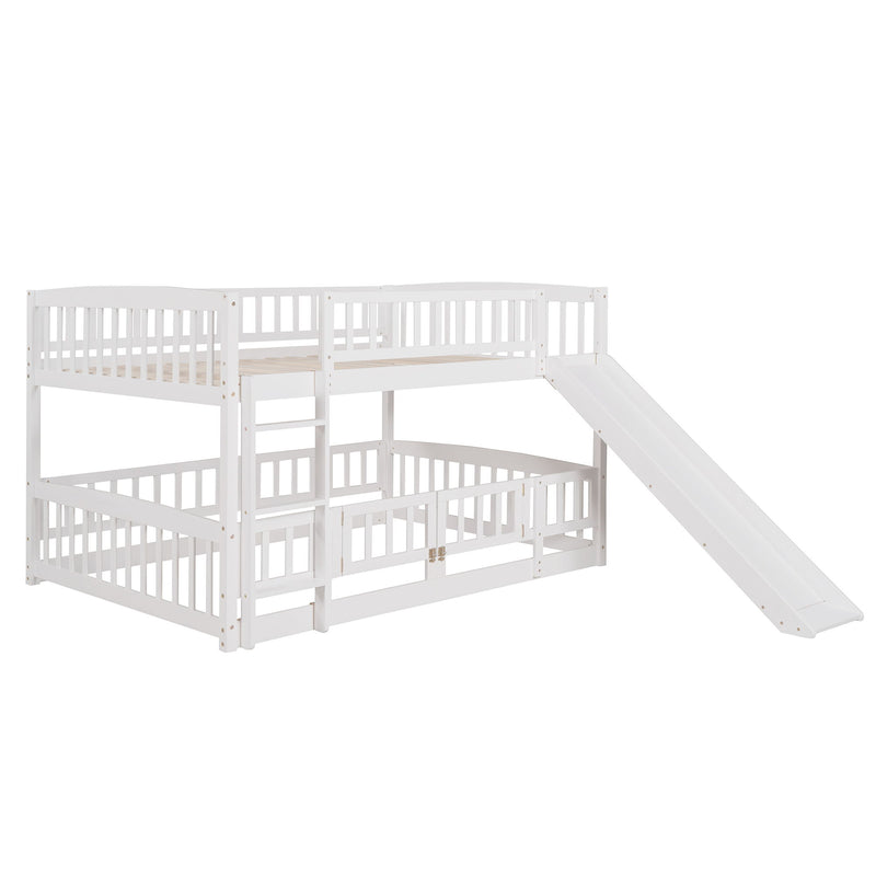 Low Bunk Bed With Slide, Fence And Ladder - R&R Furniture Gallery (Fountain Valley, CA)