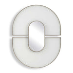 Encase - Modern Oval Mirror - White