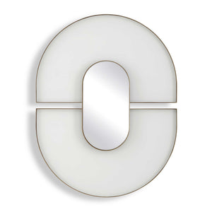 Encase - Modern Oval Mirror - White