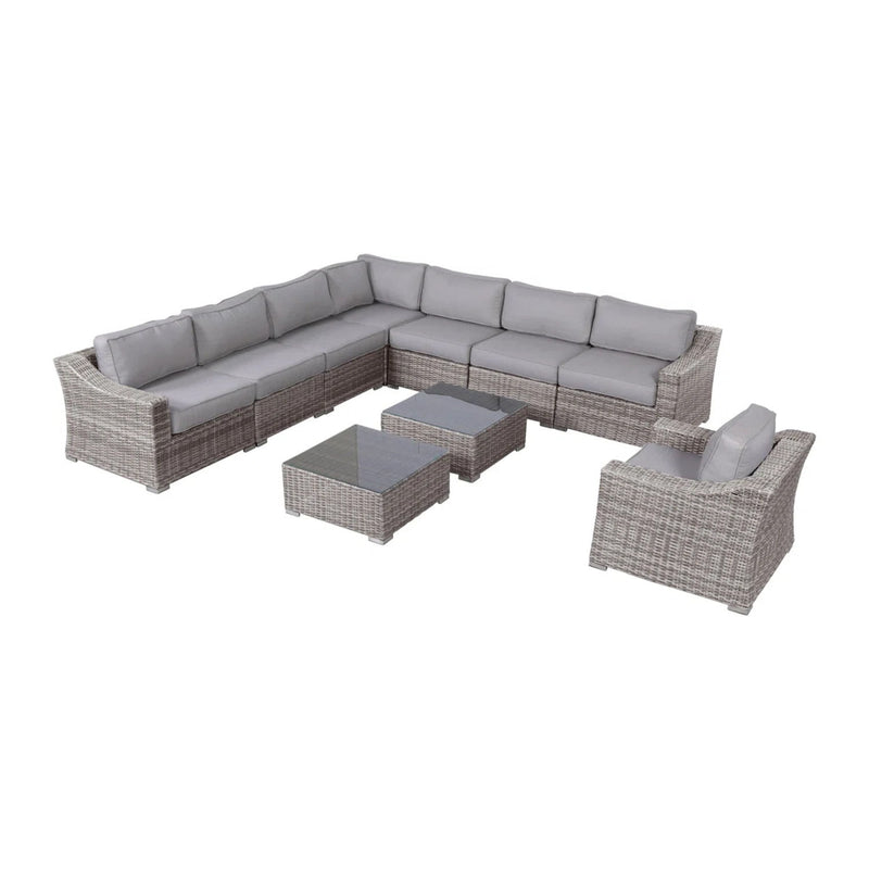 Outdoor Wicker Conversation Set With Cushions, All Weather - R&R Furniture Gallery (Fountain Valley, CA)