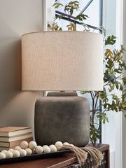 Zandophen - Metal Table Lamp - Antique Gray - R&R Furniture Gallery (Fountain Valley, CA)