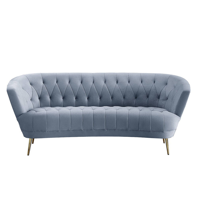 Bayram - Sofa - Light Gray Velvet - R&R Furniture Gallery (Fountain Valley, CA)