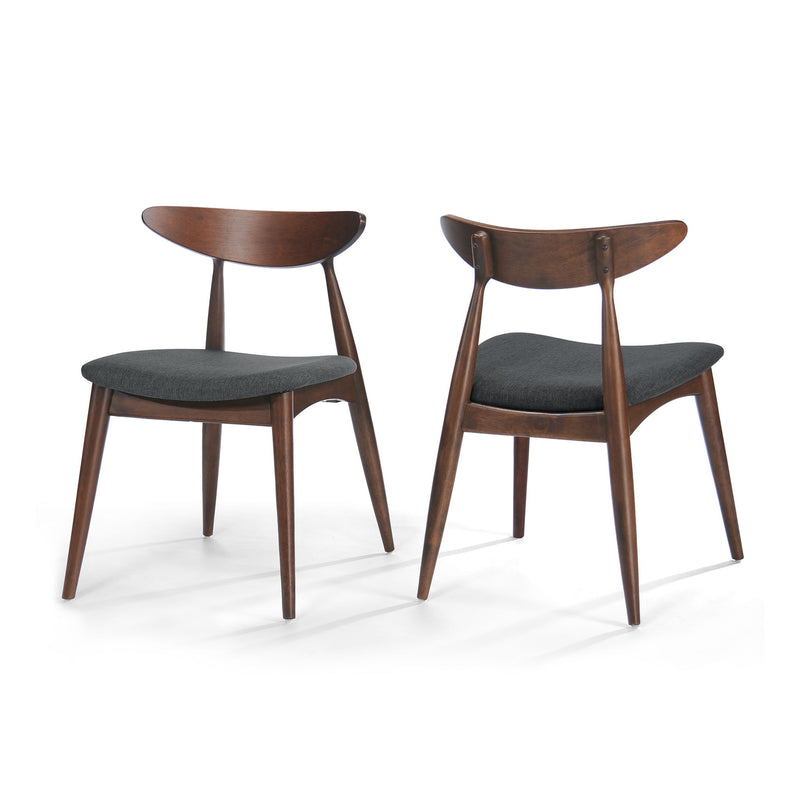 Retro Dining Chairs With Ergonomic Back (Set of 2) - R&R Furniture Gallery (Fountain Valley, CA)