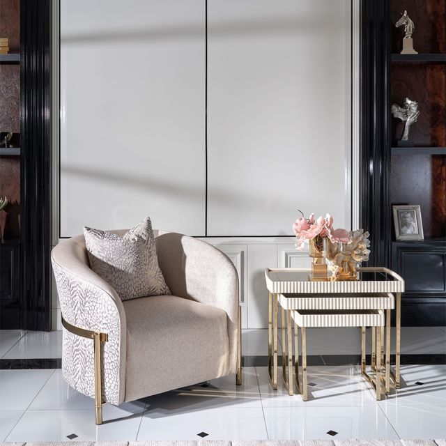 Lisbon - Accent Chair - Opal / Gold