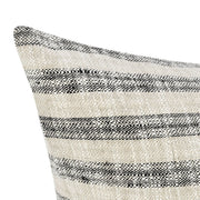 Linna 24-inch square accent pillow by Classic Home with natural and black fabric for stylish home decor.