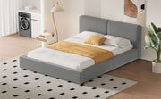 Upholstered Platform Bed, Grounded Bed With Solid Frame - R&R Furniture Gallery (Fountain Valley, CA)