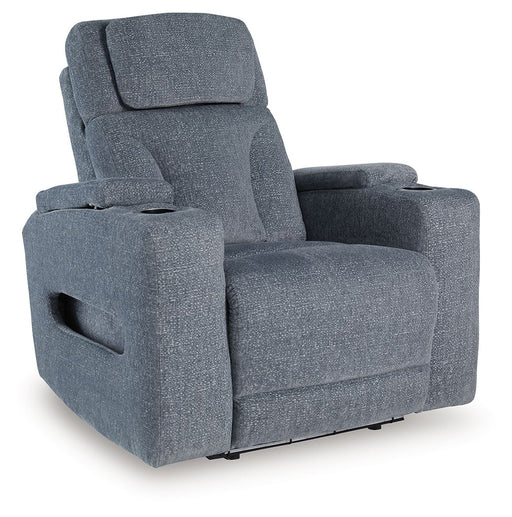Studio Cave - Power Recliner - Steel - R&R Furniture Gallery (Fountain Valley, CA)