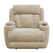 Parker Living Dalton power reclining 3-piece sofa set with plush cushions and dark leather upholstery in a modern living room setup.