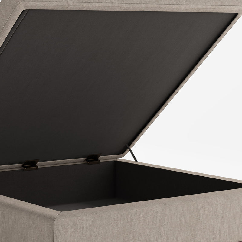 Owen - Multifunctional Square Coffee Table Storage Ottoman - R&R Furniture Gallery (Fountain Valley, CA)