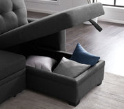 Upholstered Pull Out Sectional Sofa With Chaise - R&R Furniture Gallery (Fountain Valley, CA)