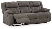First Base - Reclining Sofa - Gunmetal - R&R Furniture Gallery (Fountain Valley, CA)