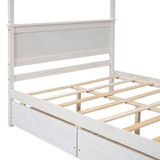 Canopy Platform Bed With Drawers, Support Slats, No Box Spring Needed - R&R Furniture Gallery (Fountain Valley, CA)