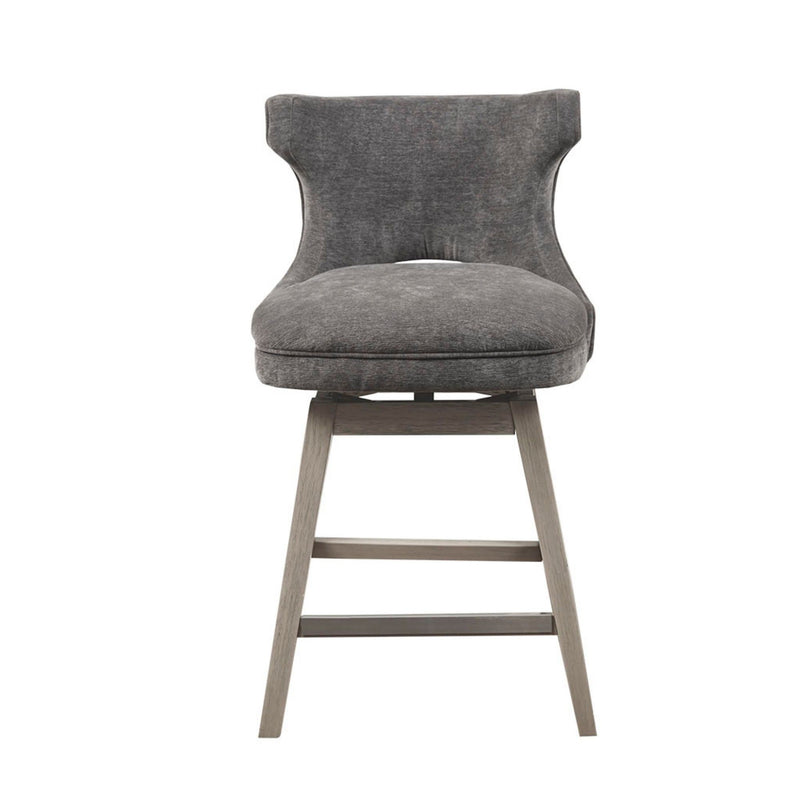 360 Degree Swivel Counter Stool With Silver Detailing - R&R Furniture Gallery (Fountain Valley, CA)
