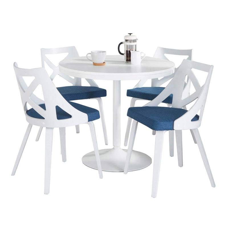 Lumi Source Dakota Charlotte 5-piece contemporary dining set with a table and four matching chairs in modern design.