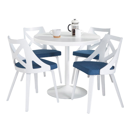 Lumi Source Dakota Charlotte 5-piece contemporary dining set with a table and four matching chairs in modern design.