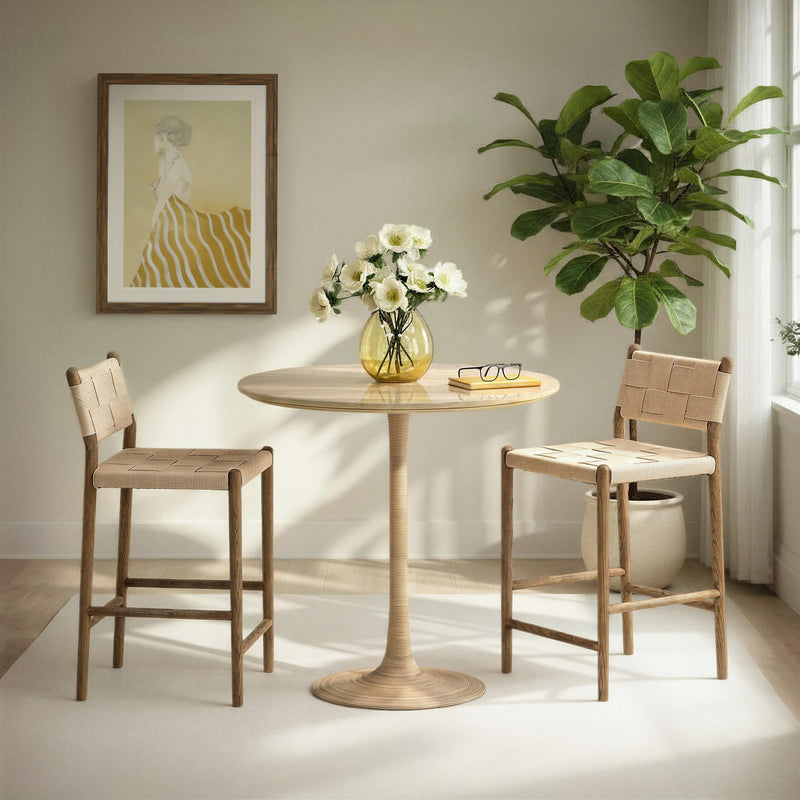 Xiana - Counter Stool - Natural And Light Brown