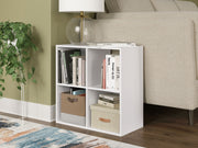 Onita cube organizer by Signature Design Ashley, featuring a modern wooden finish and multiple compartments for storage.