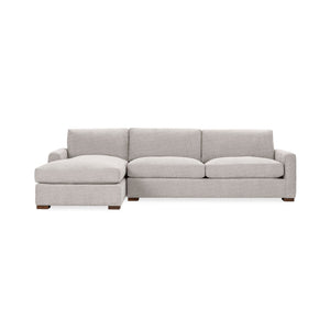 Classic Home Coburn chaise sofa in stationary sectional with plush upholstery and modern design, shown in a stylish living room setting.