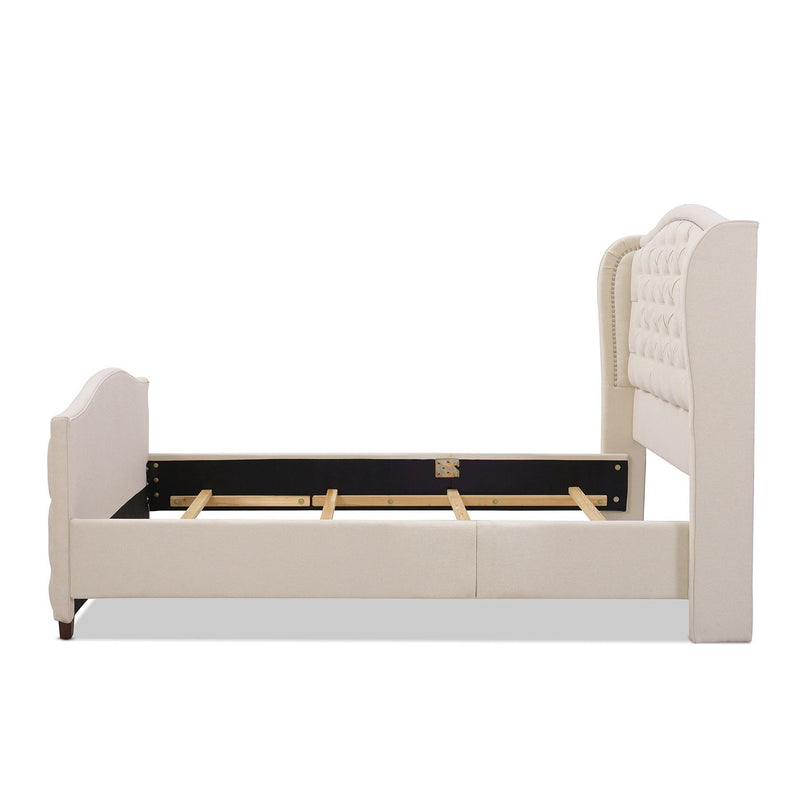 Marcella - Upholstered Shelter Headboard Bed Set - R&R Furniture Gallery (Fountain Valley, CA)
