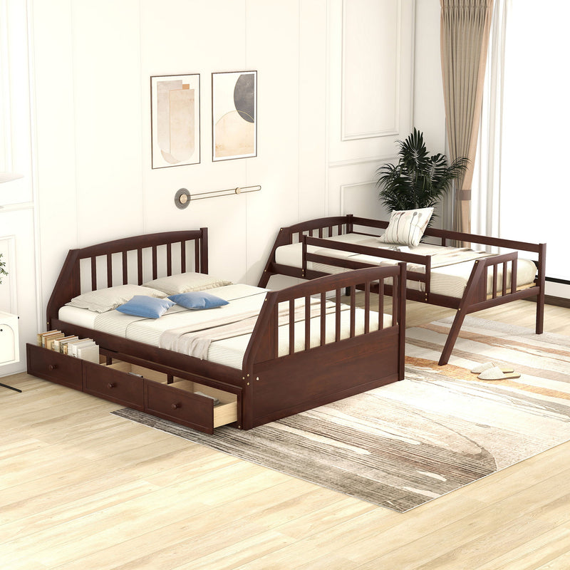 Bunk Bed With Drawers, Ladder And Storage Staircase - R&R Furniture Gallery (Fountain Valley, CA)