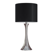 Pair of Lumi Source Lenuxe contemporary modern table lamps with sleek design, featuring white shades and wooden bases.
