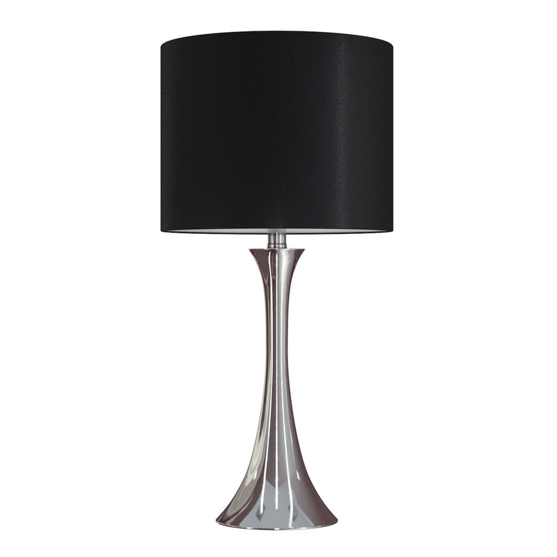 Pair of Lumi Source Lenuxe contemporary modern table lamps with sleek design, featuring white shades and wooden bases.