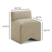 Pippa - Mohair Stool - Taupe - R&R Furniture Gallery (Fountain Valley, CA)