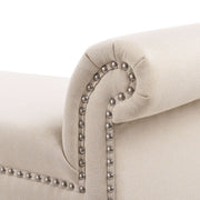 Kathy - Roll Arm Entryway Accent Bench - Sky Neutral Beige - R&R Furniture Gallery (Fountain Valley, CA)
