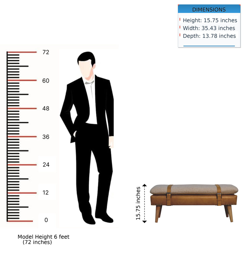 Buffalo - Hide Bench - R&R Furniture Gallery (Fountain Valley, CA)