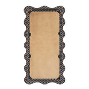 TOV Furniture Charlene 39x75 inch squiggle wall mirror with biologic print design, showcasing its artistic frame and reflective surface.