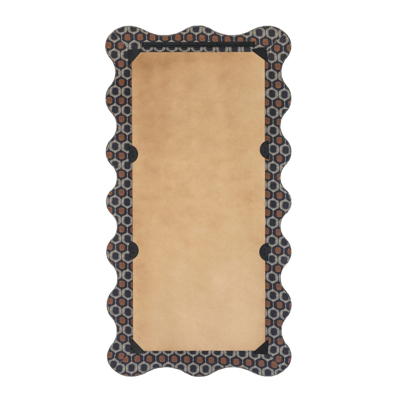 TOV Furniture Charlene 39x75 inch squiggle wall mirror with biologic print design, showcasing its artistic frame and reflective surface.