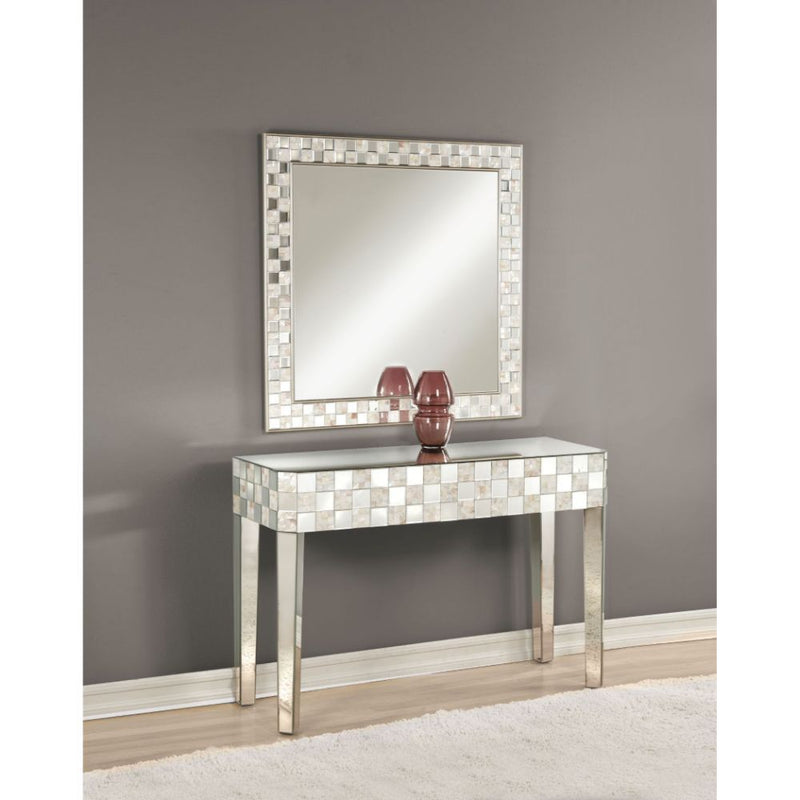 Nasa - Console Table - Mirrored & Mother of Pearl - R&R Furniture Gallery (Fountain Valley, CA)