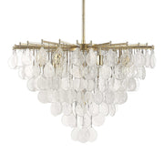 Uttermost Goccia tear drop glass pendant light hanging with a modern design and transparent glass teardrop shape.