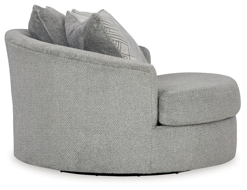 Casselbury - Oversized Swivel Accent Chair - Cement - R&R Furniture Gallery (Fountain Valley, CA)