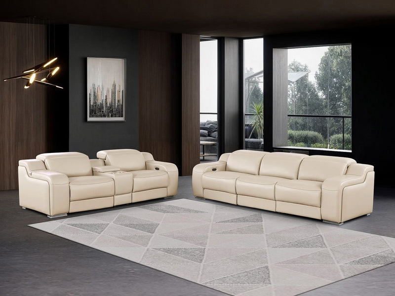 1116 - 6-Piece Modular Power Reclining Sofa And Console Loveseat Set In With 5 Power Recliners & Power Headrests - R&R Furniture Gallery (Fountain Valley, CA)