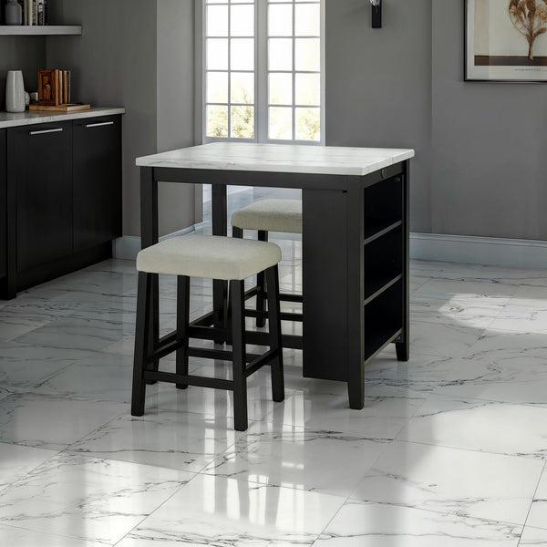 Chalcedony - 3 Pc. Counter Ht. Table Set w/ USB