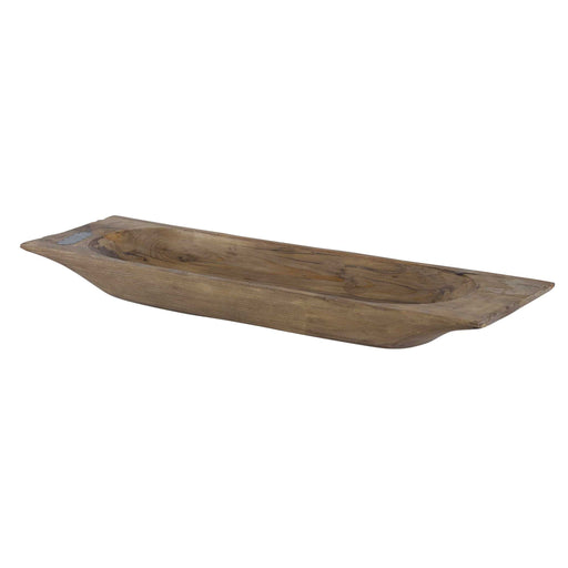 Dark brown Uttermost dough tray with a smooth surface and raised edges, designed for baking or serving.