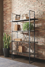 Gilesgrove - Bookcase - Black / Gray - R&R Furniture Gallery (Fountain Valley, CA)