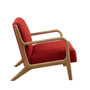 Mid-Century Style Lounge Chair With Upholstered Seat - R&R Furniture Gallery (Fountain Valley, CA)