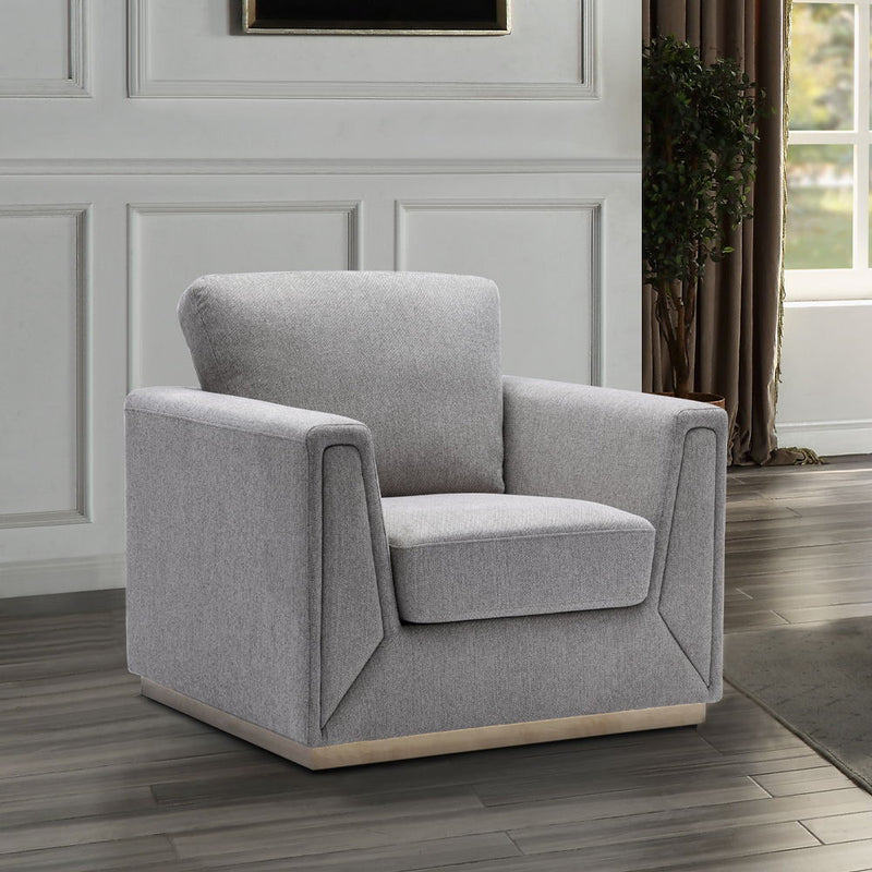 Valin - Chair - Gray Linen - R&R Furniture Gallery (Fountain Valley, CA)